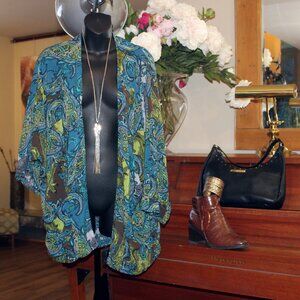 SOLD Summer Semi-Sheer Paisley Shrug Made in Canada